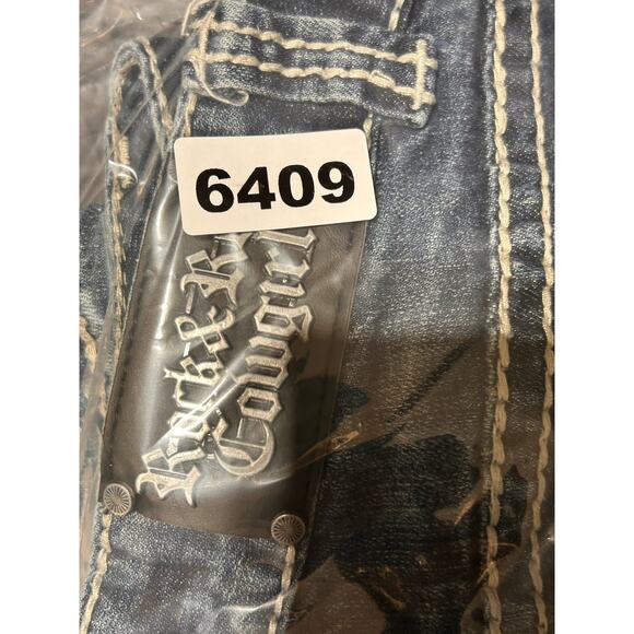 Rock and Roll Cowgirl Jeans 27x34 Rival Low Rise Boot Cut Button Flap Pockets - Picture 9 of 9